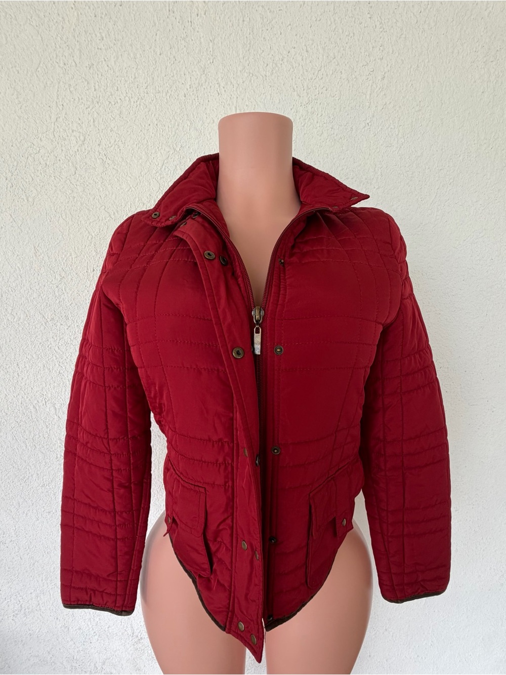 Merona Red Quilted Puffer Jacket